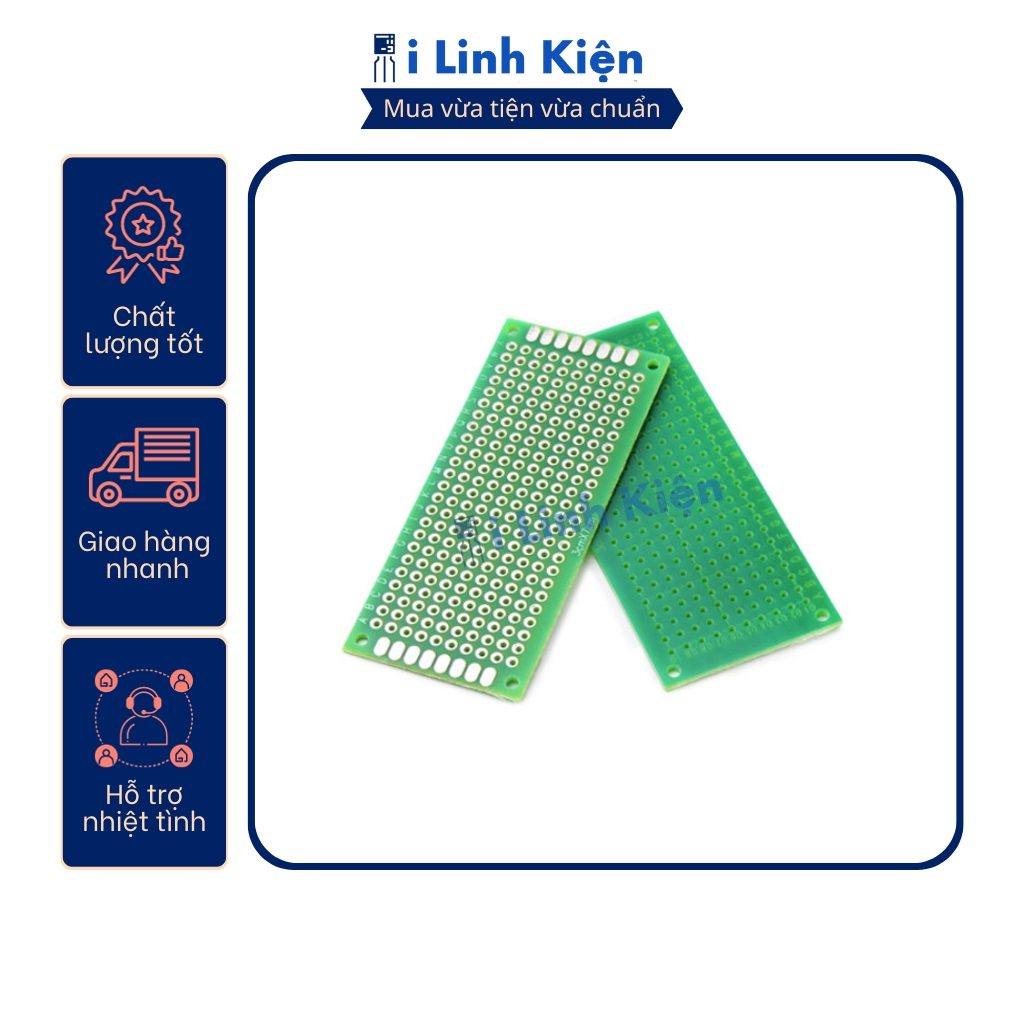 PCB lỗ 3x7cm phíp thủy tinh FR4 2 mặt 2 PCB lỗ 3x7cm phíp thủy tinh FR4 2 mặt - Ảnh 2