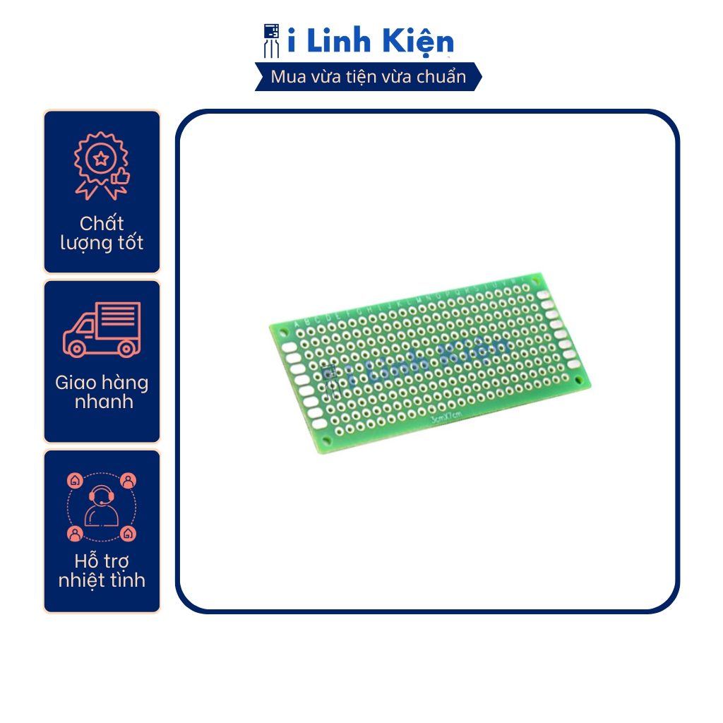 PCB lỗ 3x7cm phíp thủy tinh FR4 2 mặt 4 PCB lỗ 3x7cm phíp thủy tinh FR4 2 mặt - Ảnh 4