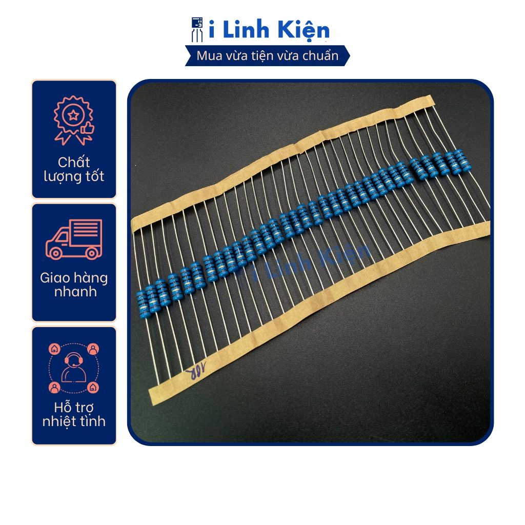 Điện trở 1W 47K-510K 1% chân đồng túi 10 con. 7 Điện trở 1W 47K-510K 1% chân đồng túi 10 con. - Ảnh 7