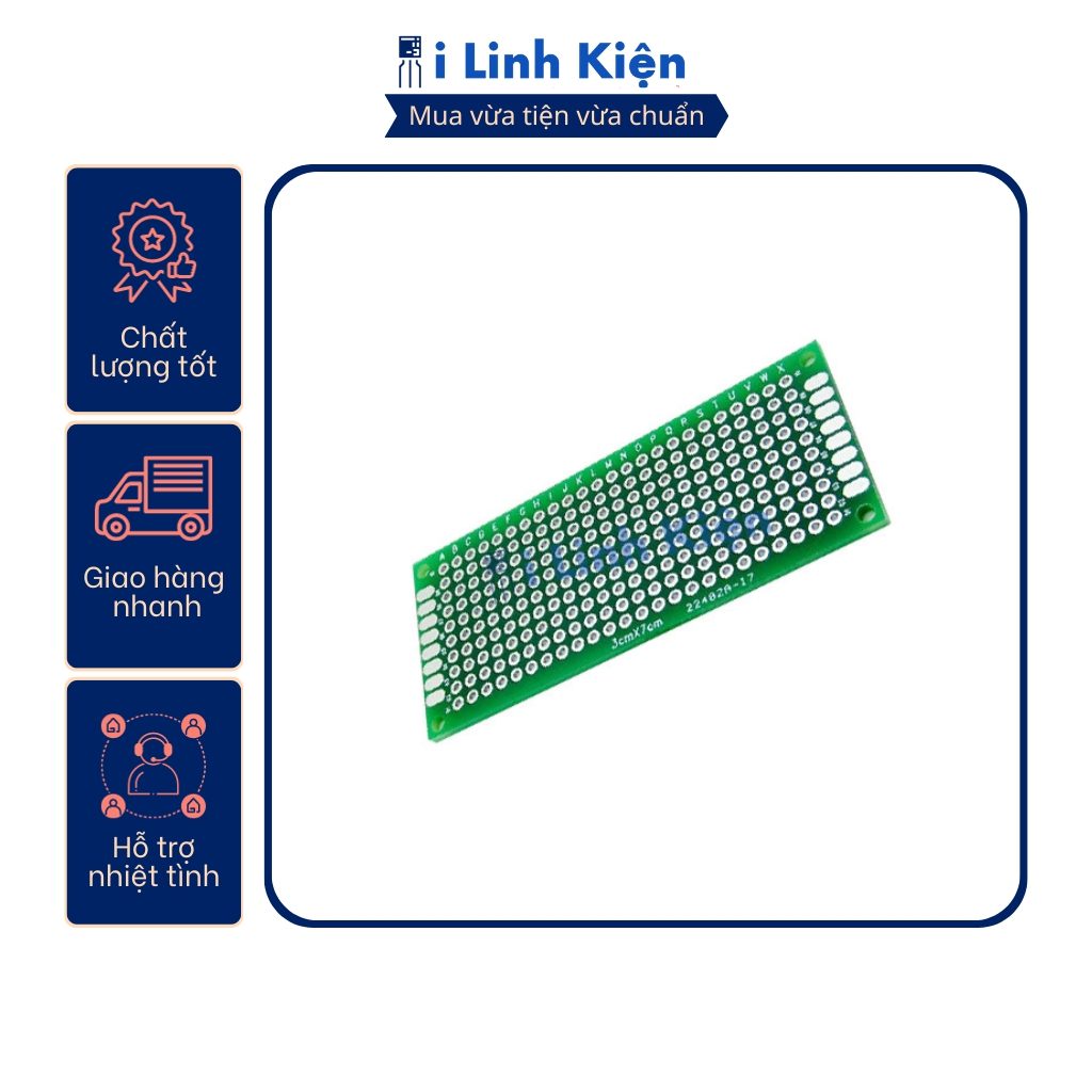 PCB lỗ 3x7cm phíp thủy tinh FR4 2 mặt 5 PCB lỗ 3x7cm phíp thủy tinh FR4 2 mặt - Ảnh 5
