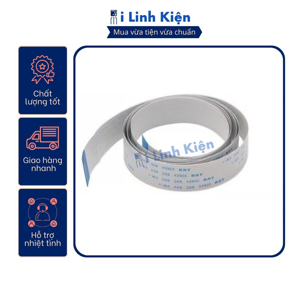 Cáp FFC 16P thuận 1.0mm dài 20cm 3 Cáp FFC 16P thuận 1.0mm dài 20cm - Ảnh 3