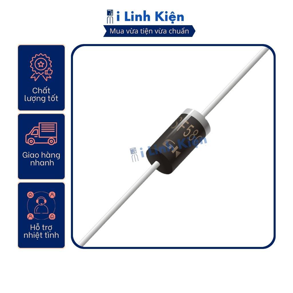Diode xung SF58 dòng điện 5A điện áp 600V DO-201AD loại tốt 2 Diode xung SF58 dòng điện 5A điện áp 600V DO-201AD loại tốt - Ảnh 2