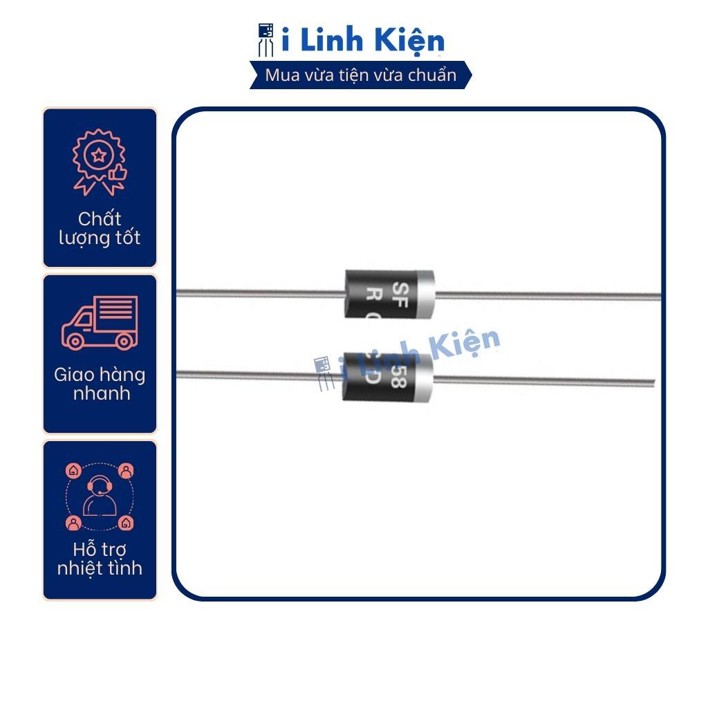 Diode xung SF58 dòng điện 5A điện áp 600V DO-201AD loại tốt 4 Diode xung SF58 dòng điện 5A điện áp 600V DO-201AD loại tốt - Ảnh 4