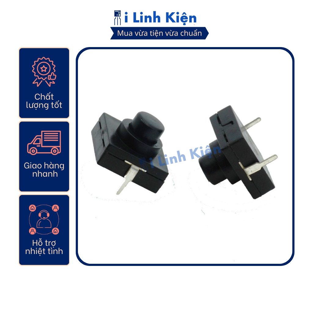 Công tắc đèn pin 2P chân cắm vuông 112D 1 Công tắc đèn pin 2P chân cắm vuông 112D
