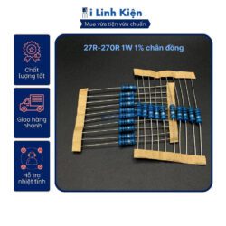 Điện trở 1W 27R-270R 1% chân đồng túi 10 con.