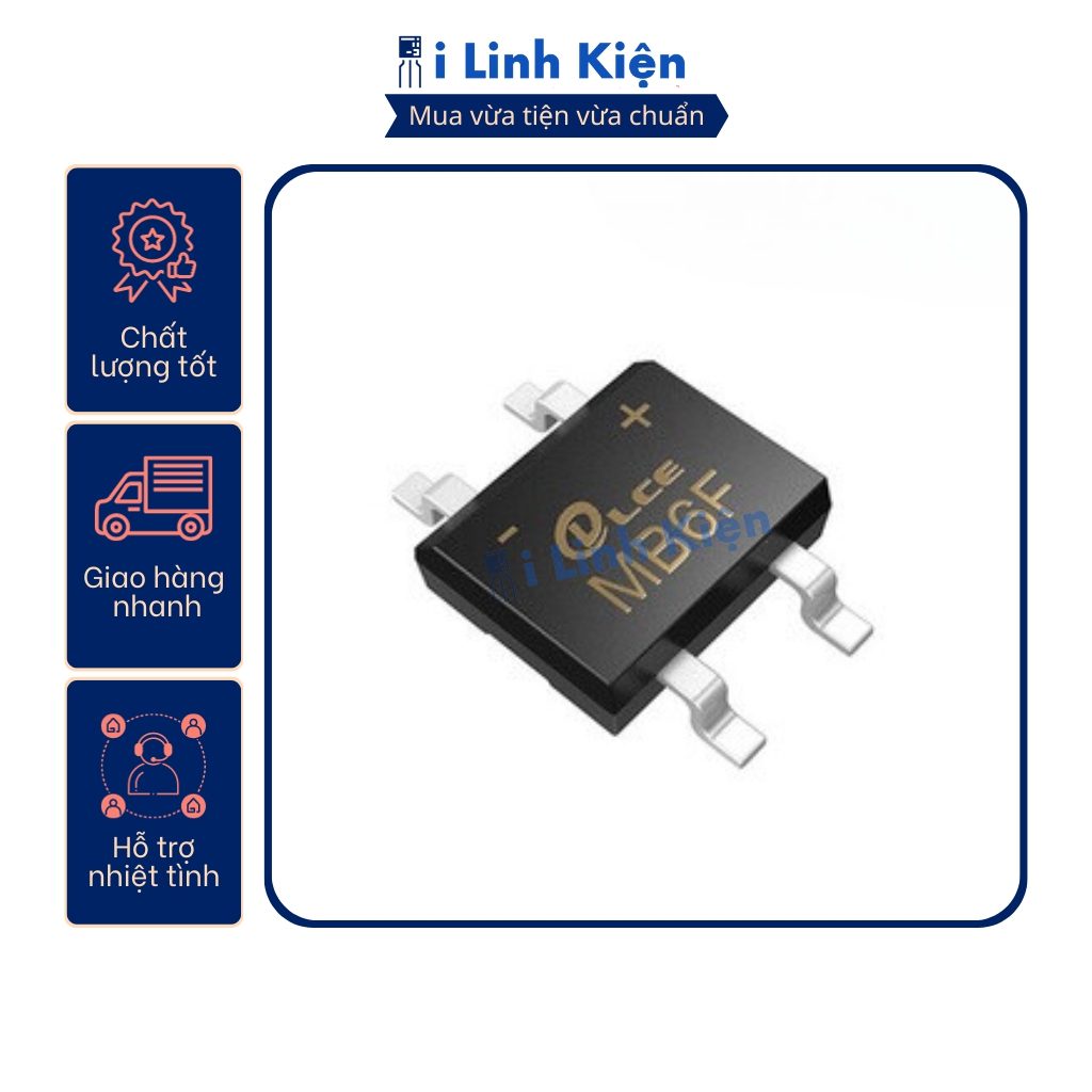 MB6F Diode cầu 0.8A 600V SOP-4 2 MB6F Diode cầu 0.8A 600V SOP-4 - Ảnh 2