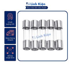 Cầu chì ống thủy tinh 1A/2A/3A/4A/5A/6A/7A/8A/10A 5x20mm nguyên hộp 100 chiếc.
