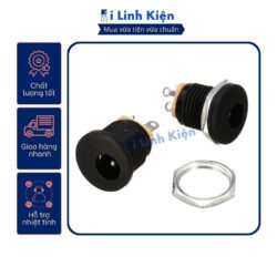 Jack nguồn DC cái 5.5x2.1mm tròn DC-022