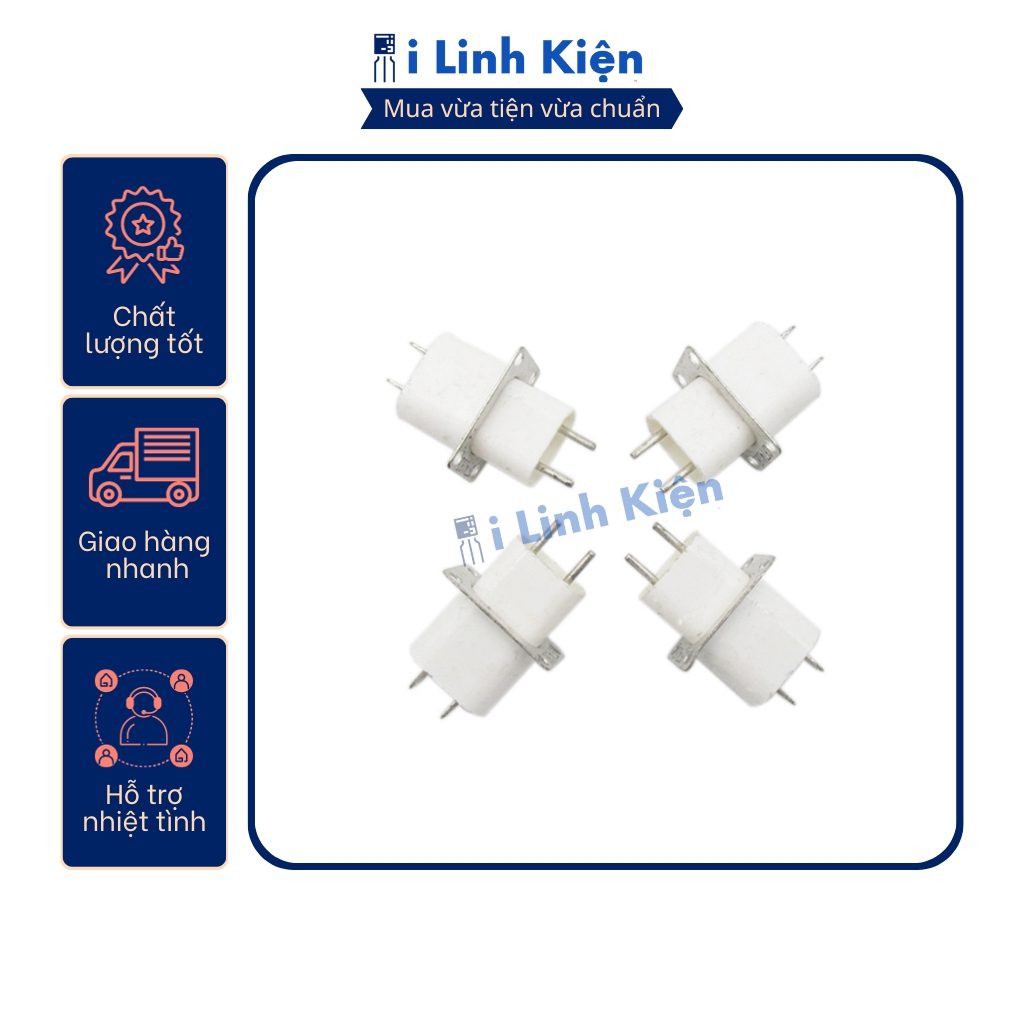 Chân cắm đèn lò vi sóng màu trắng bền bỉ. 2 Chân cắm đèn lò vi sóng màu trắng bền bỉ. - Ảnh 2