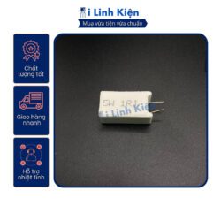 Điện trở sứ 5W 1R loại đứng bản to chất lượng tốt.