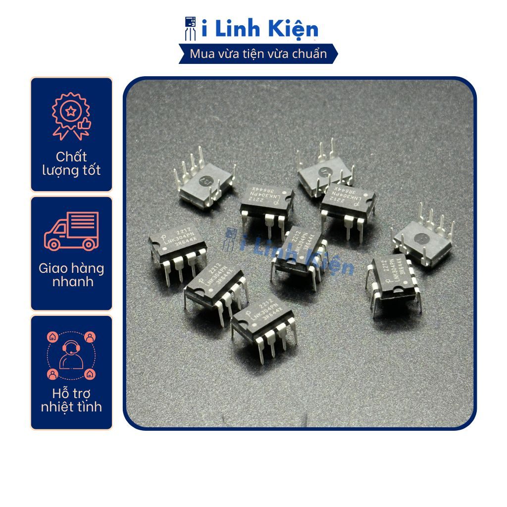 Ic nguồn LNK302PN/304PN/305PN/306PN/500PN/564PN DIP-7 chính hãng Power Integrations 1 Ic nguồn LNK302PN/304PN/305PN/306PN/500PN/564PN DIP-7 chính hãng Power Integrations