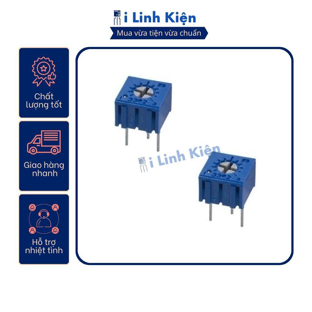 Biến trở vuông 500R 3362P-501 chất lượng tốt 1 Biến trở vuông 500R 3362P-501 chất lượng tốt