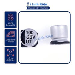 Tụ nhôm 63V 100uF 10x10mm chính hãng chất lượng tốt