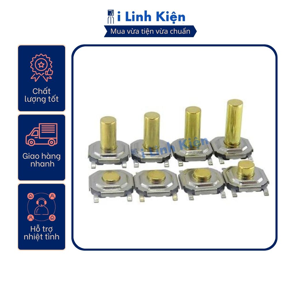 Nút nhấn 4 chân dán 4x4x1.7mm chất lượng cao túi 10 chiếc chính hãng 5 Nút nhấn 4 chân dán 4x4x1.7mm chất lượng cao túi 10 chiếc chính hãng - Ảnh 5