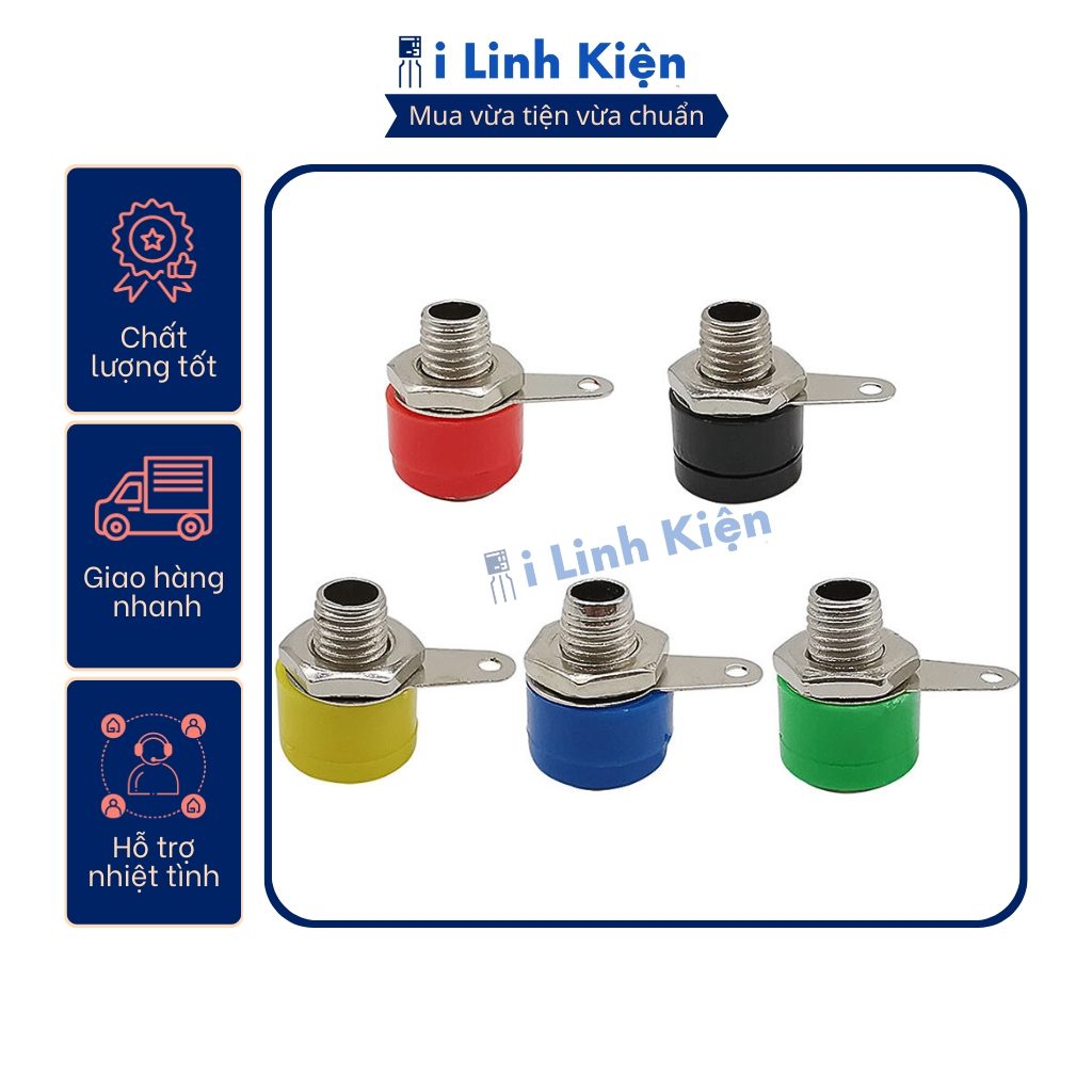 Jack bắp chuối cái 4mm JK-312 nhiều màu chính hãng 5 Jack bắp chuối cái 4mm JK-312 nhiều màu chính hãng - Ảnh 5