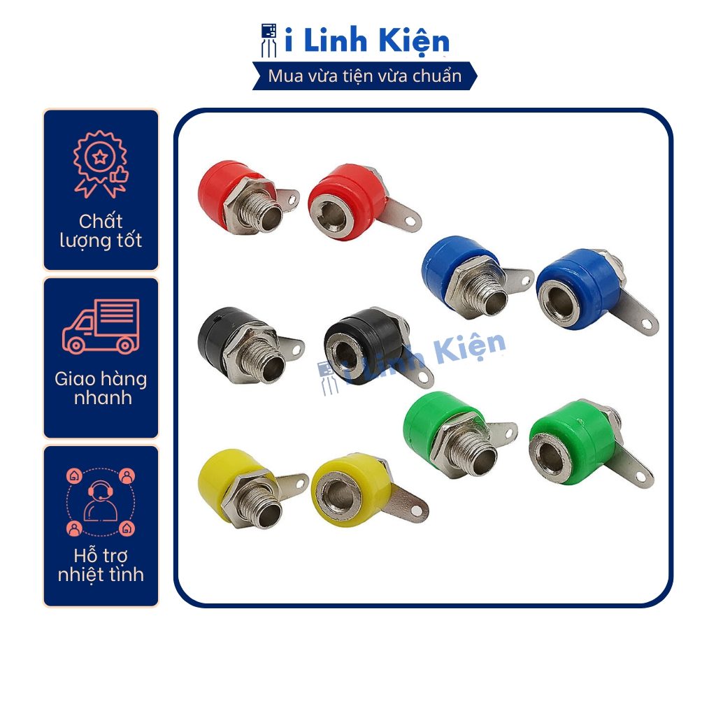 Jack bắp chuối cái 4mm JK-312 nhiều màu chính hãng 4 Jack bắp chuối cái 4mm JK-312 nhiều màu chính hãng - Ảnh 4