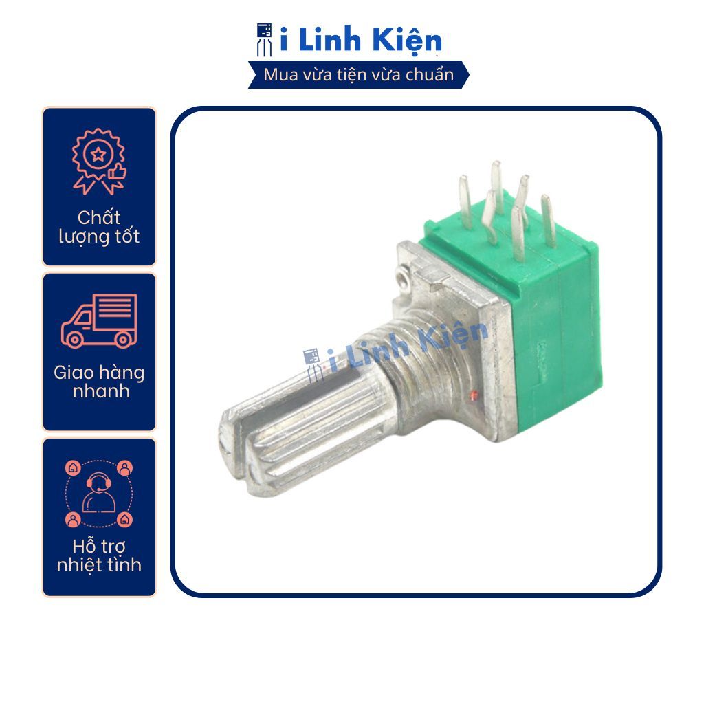 Chiết áp đôi RK097G xanh 15mm 1K - 500K chất lượng tốt 7 Chiết áp đôi RK097G xanh 15mm 1K - 500K chất lượng tốt - Ảnh 7