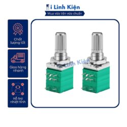 Chiết áp công tắc đôi RV097NS xanh 8 chân 1K - 500K chất lượng tốt