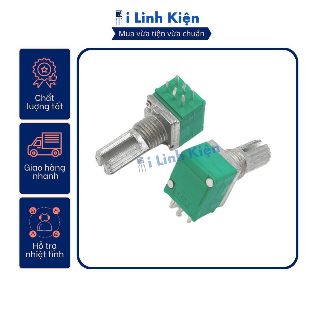 Chiết áp đôi RK097G xanh 15mm 1K - 500K chất lượng tốt 9 Chiết áp đôi RK097G xanh 15mm 1K - 500K chất lượng tốt - Ảnh 9