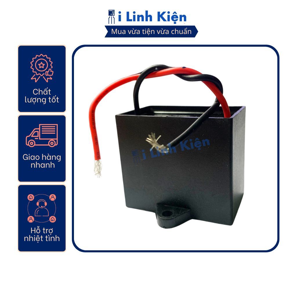 Tụ quạt 20UF CBB61 dây chính hãng SENJU, JCCONs chất lượng cao 5 Tụ quạt 20UF CBB61 dây chính hãng SENJU, JCCONs chất lượng cao - Ảnh 5