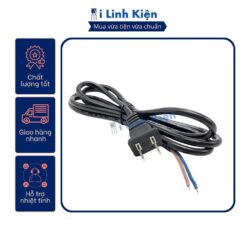 Dây nguồn AC 6A 250V dài 1.5m chất lượng cao.