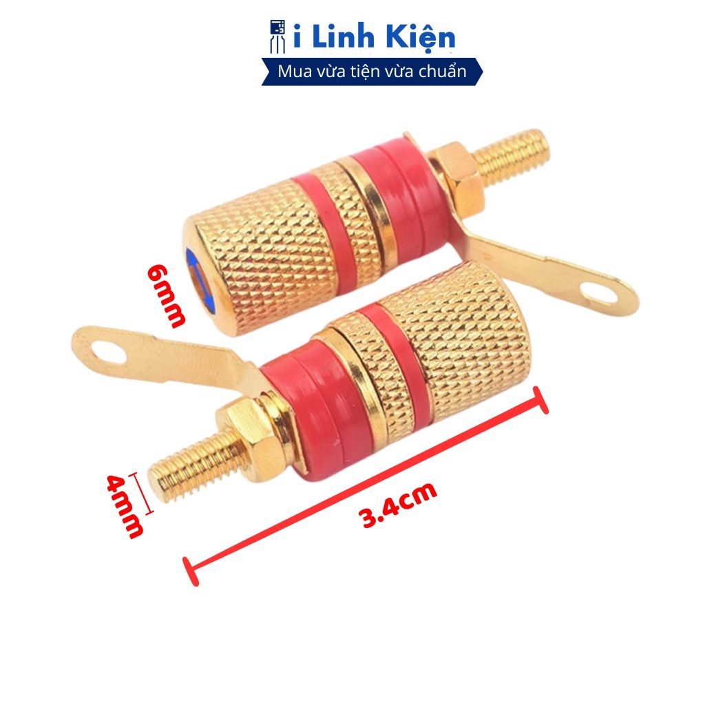 Đôi Jack loa màu đỏ đen chất liệu kim loại siêu xịn Ilinhkien 4 Đôi Jack loa màu đỏ đen chất liệu kim loại siêu xịn Ilinhkien - Ảnh 4