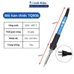 Mỏ hàn thiếc TQ936 60W 220V điều chỉnh nhiệt chất lượng tốt. 11 vn 11134207 7ra0g m8zxd6d0tkzre0