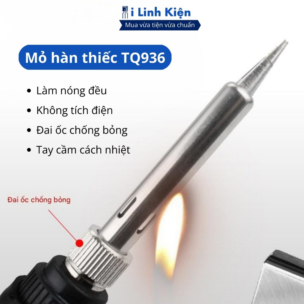 Mỏ hàn thiếc TQ936 60W 220V điều chỉnh nhiệt chất lượng tốt. 8 Mỏ hàn thiếc TQ936 60W 220V điều chỉnh nhiệt chất lượng tốt. - Ảnh 8