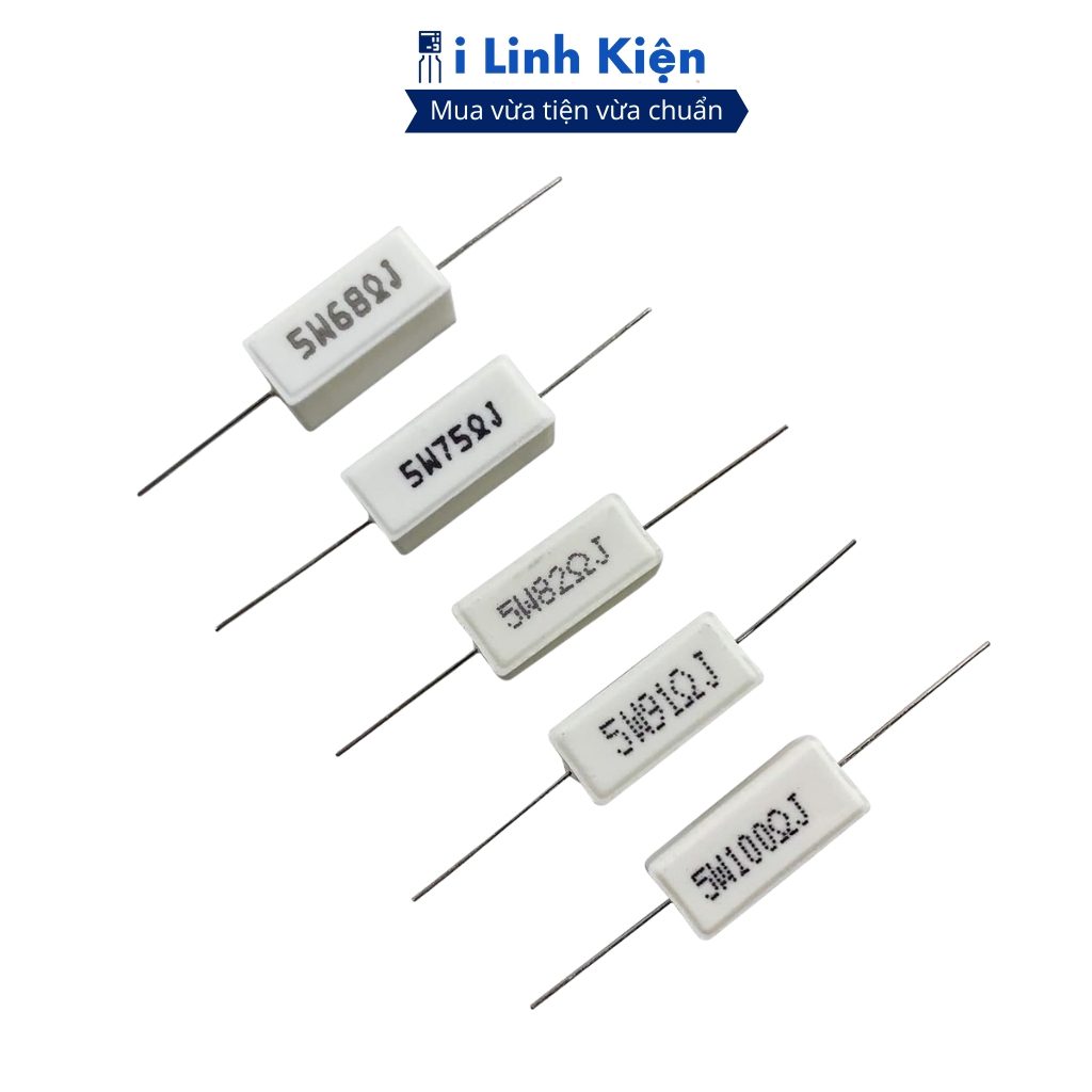 Điện trở sứ 5W giá trị từ 0.1R - 200R 5% chất lượng cao. 2 Điện trở sứ 5W giá trị từ 0.1R - 200R 5% chất lượng cao. - Ảnh 2