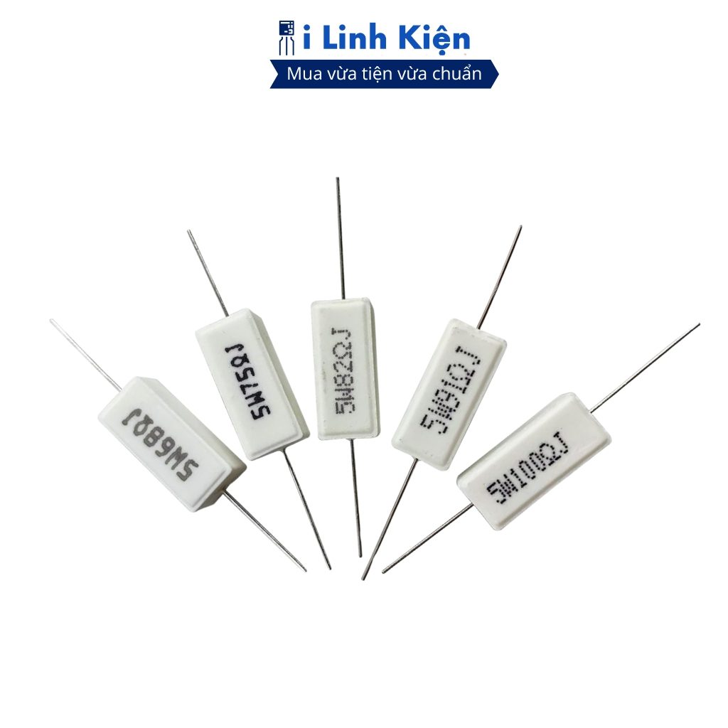 Điện trở sứ 5W giá trị từ 0.1R - 200R 5% chất lượng cao. 5 Điện trở sứ 5W giá trị từ 0.1R - 200R 5% chất lượng cao. - Ảnh 5