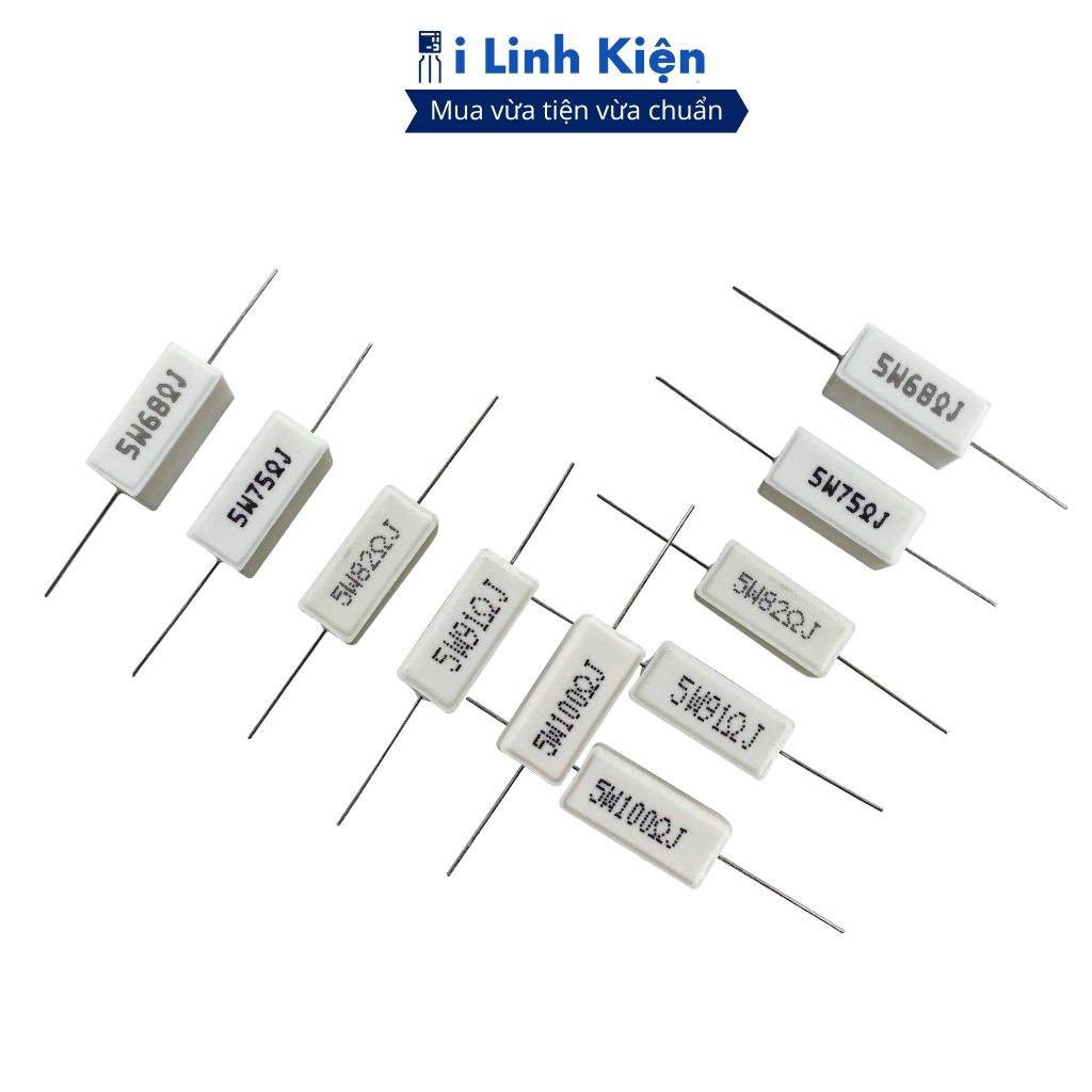 Điện trở sứ 5W giá trị từ 0.1R - 200R 5% chất lượng cao. 4 Điện trở sứ 5W giá trị từ 0.1R - 200R 5% chất lượng cao. - Ảnh 4
