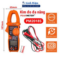 Ampe Kìm đồng hồ kẹp dòng đo vạn năng PM2018S đo điện trở dòng điện điện áp PEAKMETER chính hãng