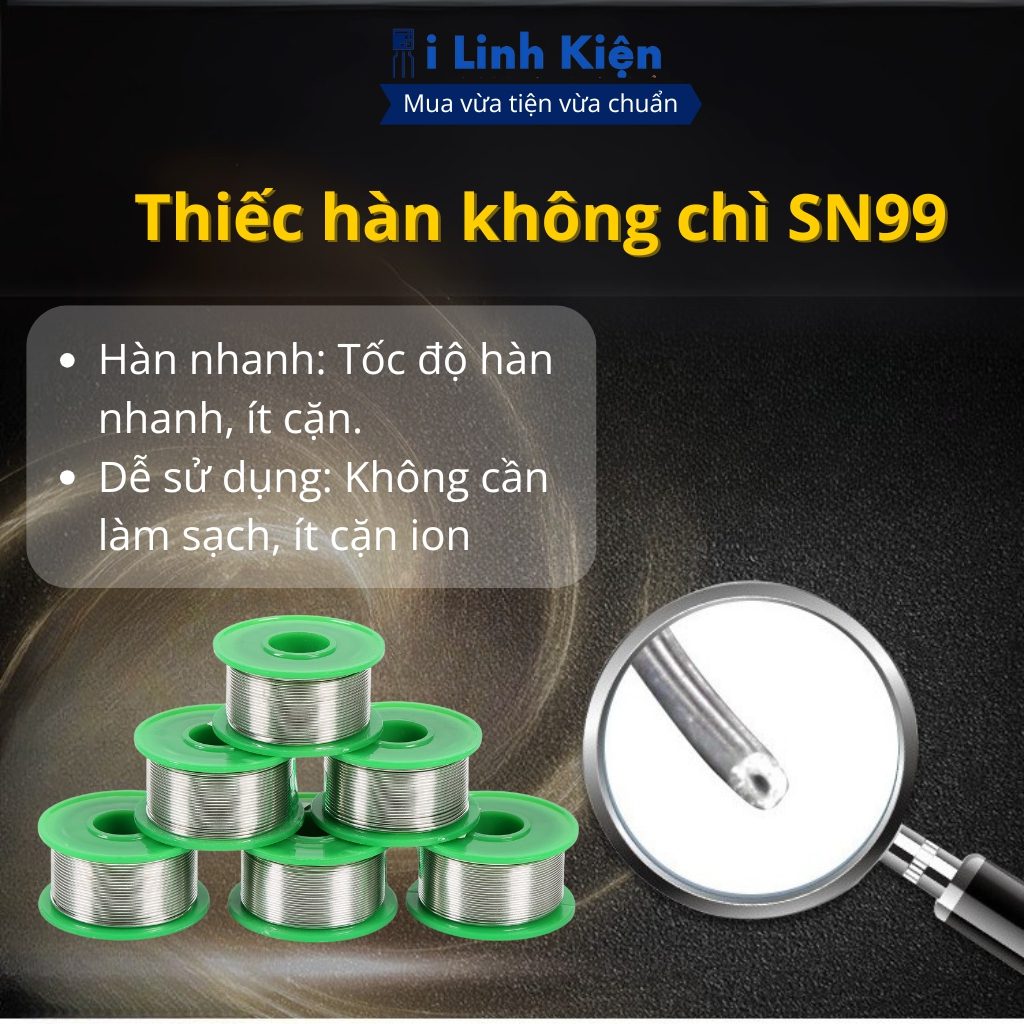 Thiếc hàn không chì sn99 50G 0.8mm cao cấp nhẹ lửa mối hàn sáng chất lượng tốt 6 Thiếc hàn không chì sn99 50G 0.8mm cao cấp nhẹ lửa mối hàn sáng chất lượng tốt - Ảnh 6