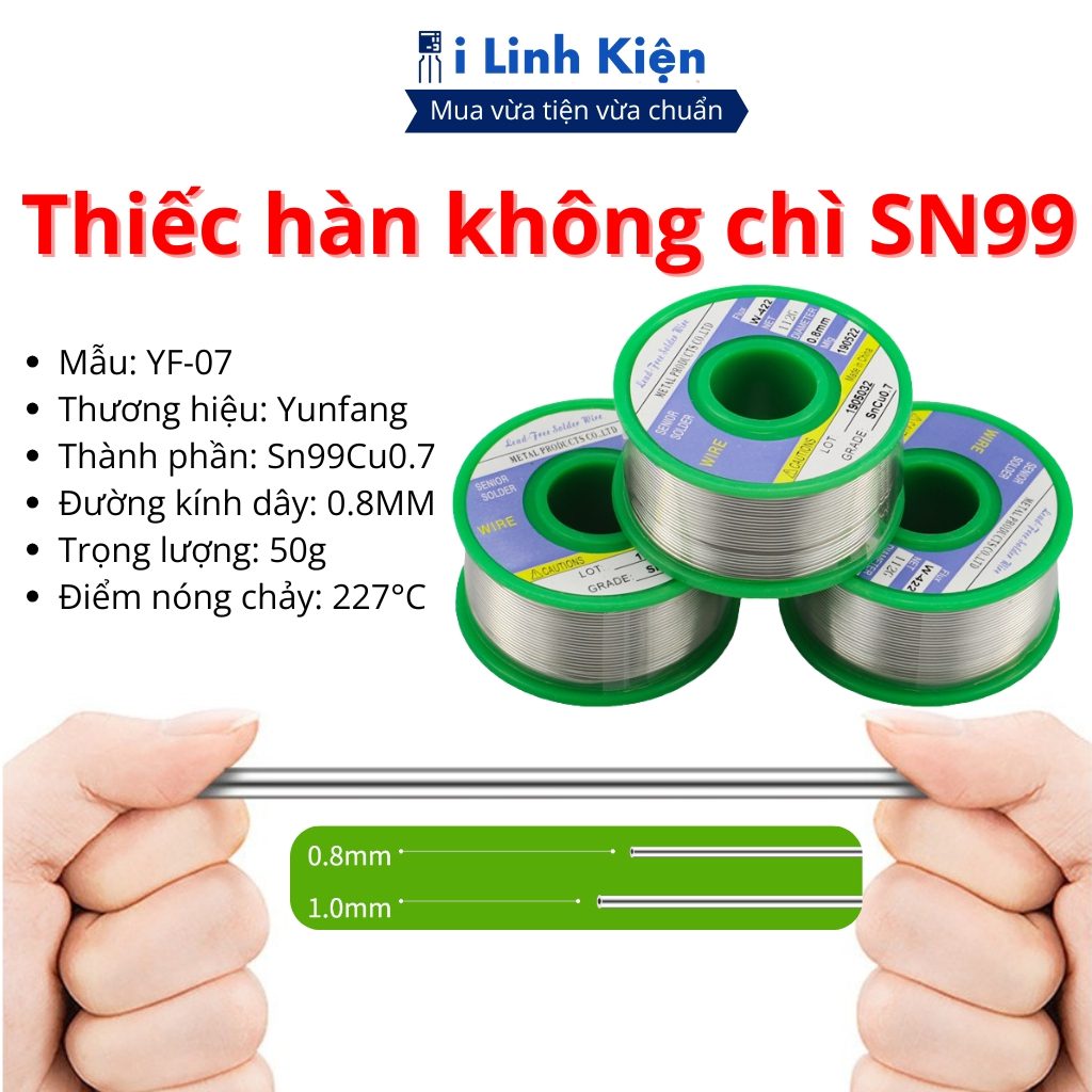 Thiếc hàn không chì sn99 50G 0.8mm cao cấp nhẹ lửa mối hàn sáng chất lượng tốt 3 Thiếc hàn không chì sn99 50G 0.8mm cao cấp nhẹ lửa mối hàn sáng chất lượng tốt - Ảnh 3