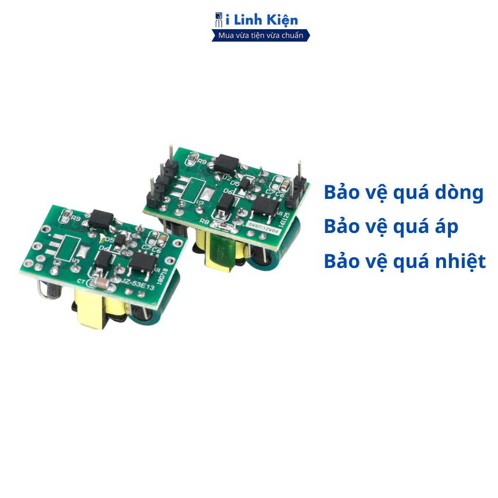 Mạch nguồn xung mini 5V 12V 700mA 3 Mạch nguồn xung mini 5V 12V 700mA - Ảnh 3