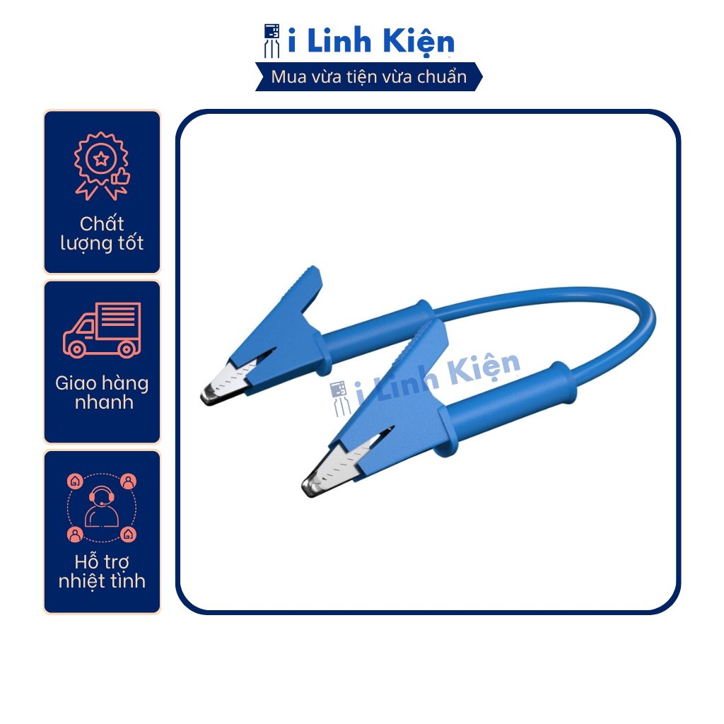 Dây kẹp cá sấu 2 đầu loại tốt dài 1m màu đen, màu đỏ 9 Dây kẹp cá sấu 2 đầu loại tốt dài 1m màu đen, màu đỏ - Ảnh 9