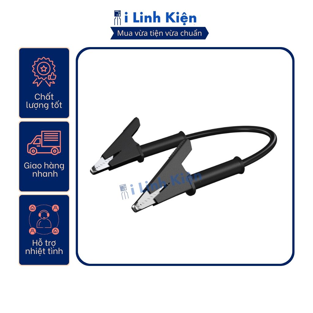 Dây kẹp cá sấu 2 đầu loại tốt dài 1m màu đen, màu đỏ 6 Dây kẹp cá sấu 2 đầu loại tốt dài 1m màu đen, màu đỏ - Ảnh 6