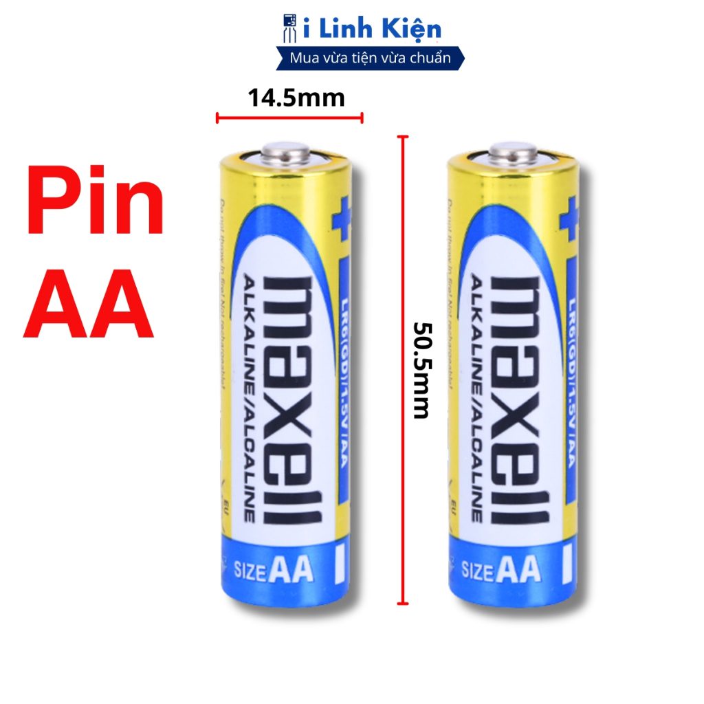 Pin Maxell Alkaline AAA AA vỉ 2 viên 1 Pin Maxell Alkaline AAA AA vỉ 2 viên