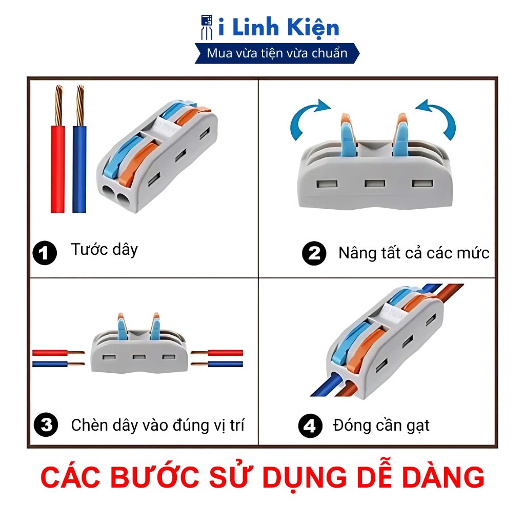 Cút Nối Dây Điện 2P 3P 4P 5P Đa Năng Chính Hãng Ilinhkien 6 Cút Nối Dây Điện 2P 3P 4P 5P Đa Năng Chính Hãng Ilinhkien - Ảnh 6