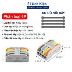 Cút Nối Dây Điện 2P 3P 4P 5P Đa Năng Chính Hãng Ilinhkien 16 vn 11134207 7ras8 mb94c4r8912r82