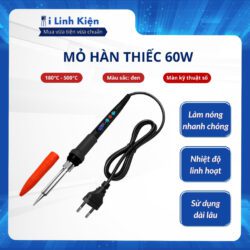 Mỏ hàn thiếc 60W điện tử điều chỉnh nhiệt 180 - 500 độ gia nhiệt nhanh cao cấp.