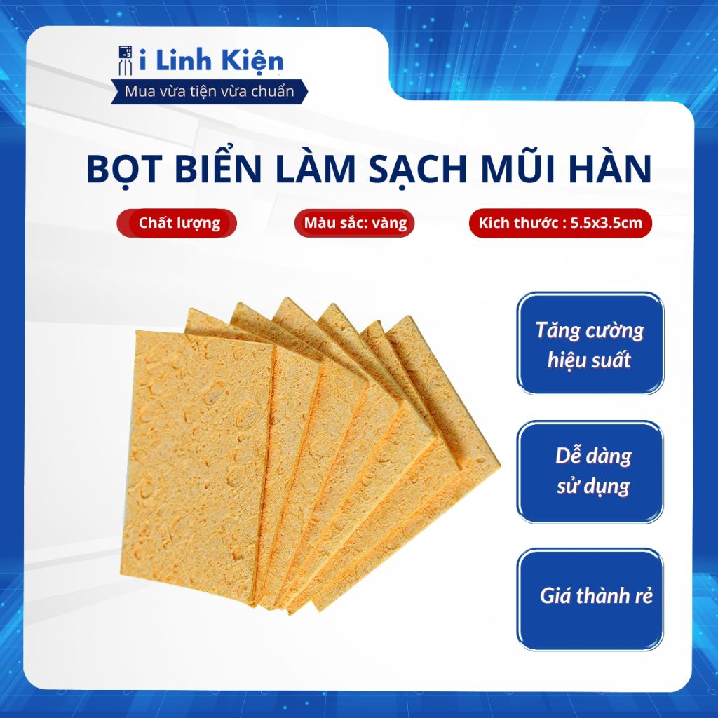 Bọt biển làm sạch mũi hàn chất lượng tốt. 1 Bọt biển làm sạch mũi hàn chất lượng tốt.