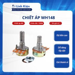 Chiết áp 1K 2K 5K 10K 20K 50K 100K 250K 500K 1M đơn tròn WH148 15mm chất lượng tốt.