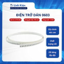 Điện trở dán 0603 1/16W 4.7K - 24K 1% chất lượng tốt (dây 100c)