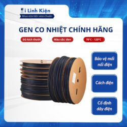 Gen co nhiệt , ống cách điện màu đen phi bọc pin dài 3 mét 12mm-50mm.