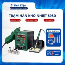 Trạm khò hàn nhiệt 898D công suất lớn gia nhiệt nhanh có chế độ tự động ngắt thông minh ILinhkien
