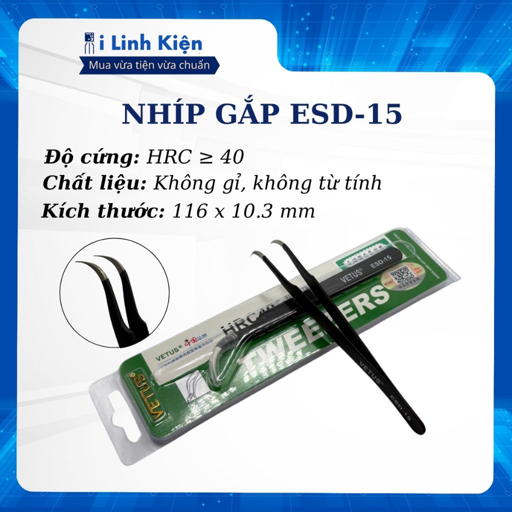 Nhíp gắp linh kiện điện tử VETUS chính hãng chất lượng cao. 4 Nhíp gắp linh kiện điện tử VETUS chính hãng chất lượng cao. - Ảnh 4