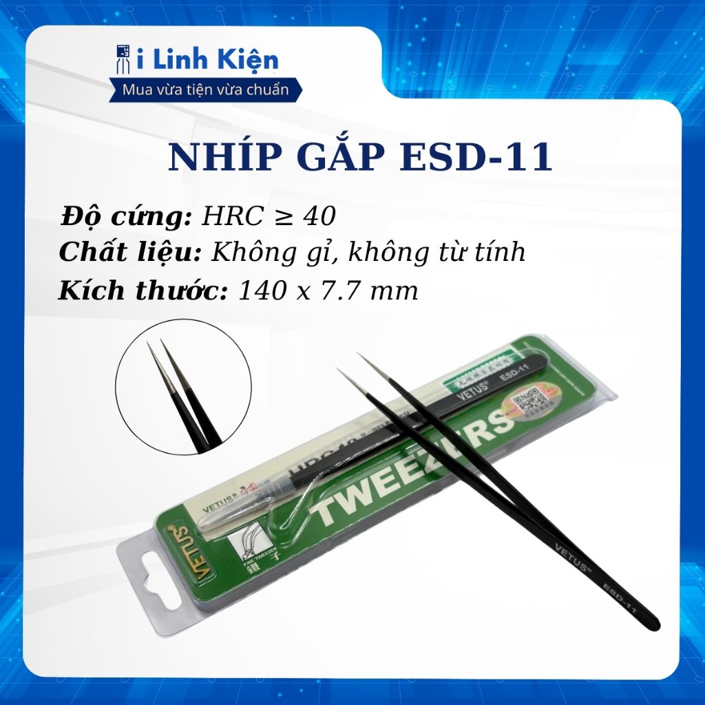 Nhíp gắp linh kiện điện tử VETUS chính hãng chất lượng cao. 3 Nhíp gắp linh kiện điện tử VETUS chính hãng chất lượng cao. - Ảnh 3