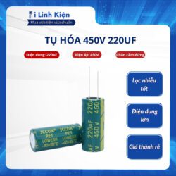 Tụ hóa 450V 220uF 18x40mm JCCON tần số cao.