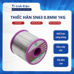 Thiếc hàn SN63 0.8mm 1KG ít cặn độ bền cao dẫn nhiệt tốt ILinhkien